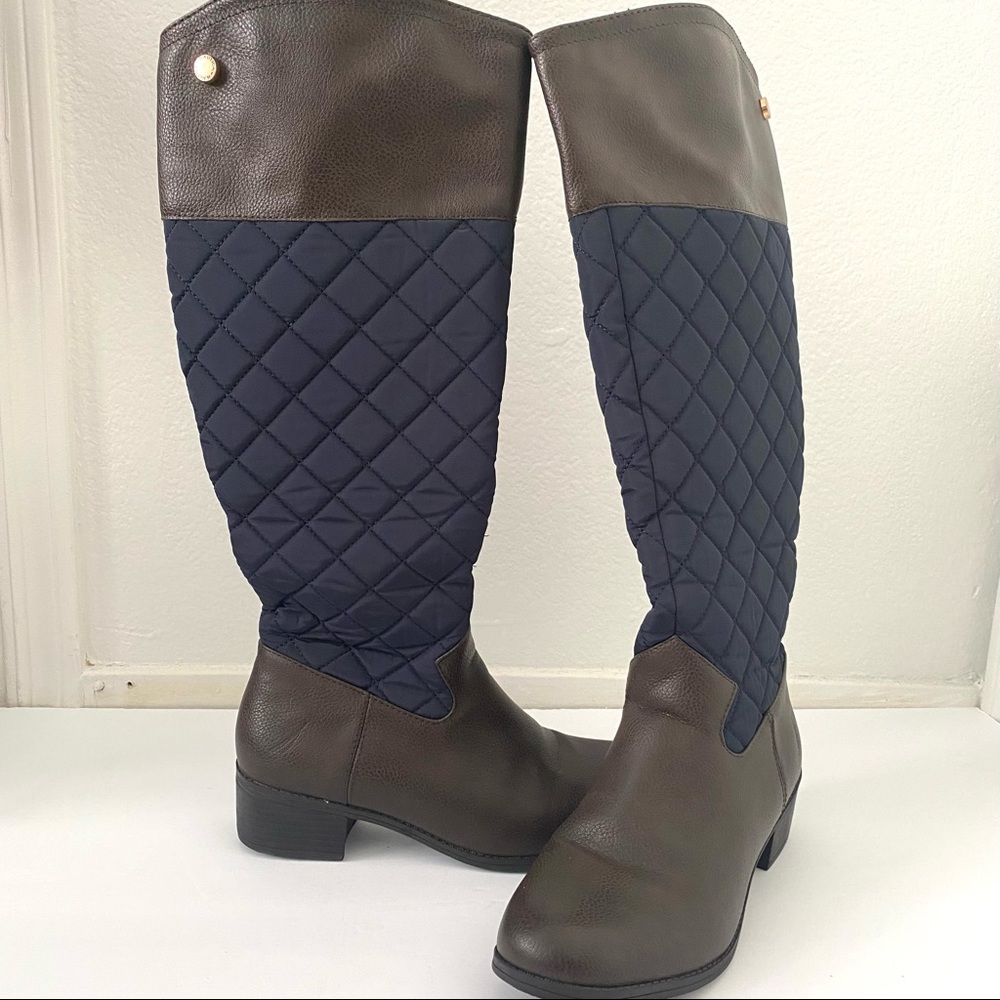 NWOT Nautica Faux Leather Quilted Shaft Riding Style Boots